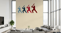 Cricket Batter Motion Mural Wall Mural