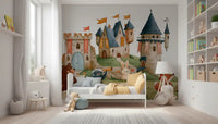 Woodland Friends on a Castle Adventure Wall Mural