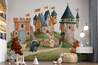 Woodland Friends on a Castle Adventure Wall Mural