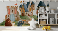 Woodland Friends on a Castle Adventure Wall Mural