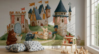 Woodland Friends on a Castle Adventure Wall Mural