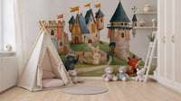 Woodland Friends on a Castle Adventure Wall Mural