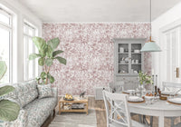 Blush Botanical Meadow Sketch Wallpaper⁠