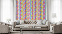 Vibrant Multicolored Vertical Brushstrokes Wallpaper⁠