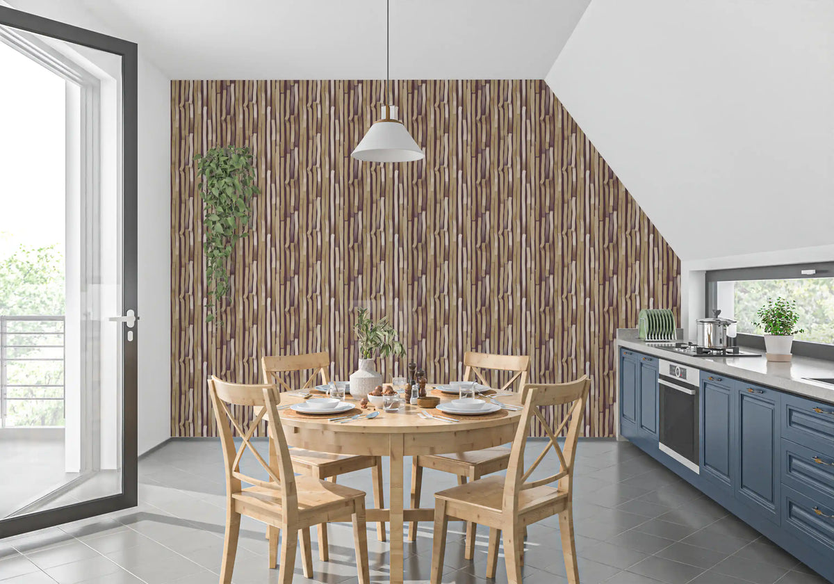 Neutral Brushstroke Vertical Stripes Wallpaper⁠