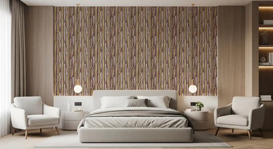 Neutral Brushstroke Vertical Stripes Wallpaper⁠