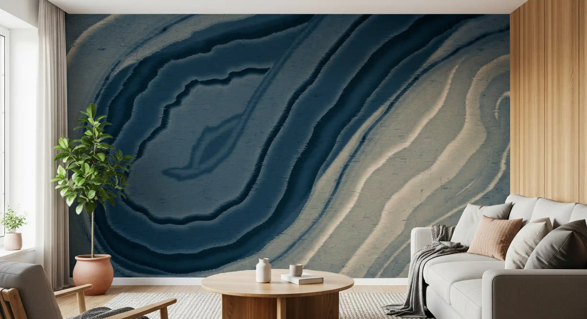 Abstract Ink Wash Flow Wall Mural