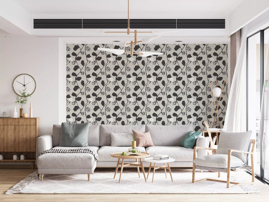 Abstract Floral Vine Arrangement Wallpaper⁠