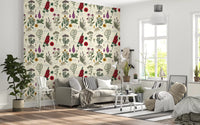 Vintage Botanical Herbarium Study Wallpaper⁠