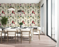 Vintage Botanical Herbarium Study Wallpaper⁠