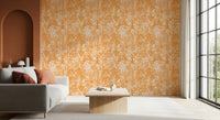 Orange Forest Silhouette Pattern Wallpaper⁠
