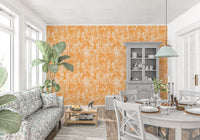 Orange Forest Silhouette Pattern Wallpaper⁠