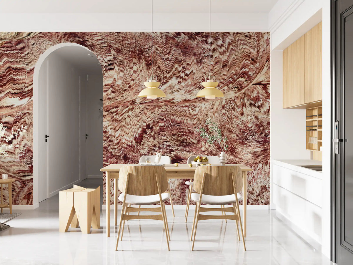Textured Ochre Sand Dunes Wall Mural