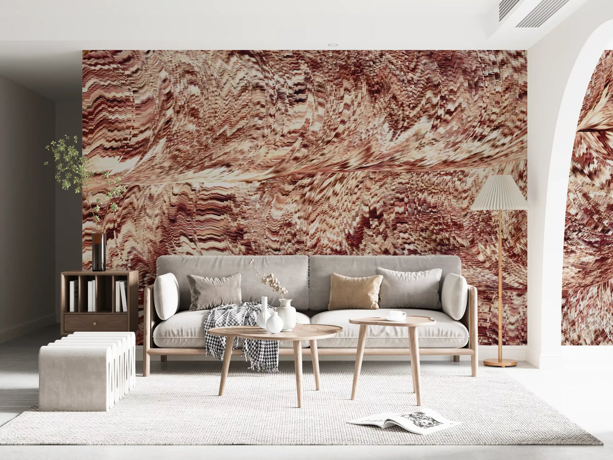 Textured Ochre Sand Dunes Wall Mural