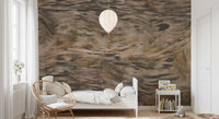 Earthy Tonal Brushstroke Motion Wall Mural