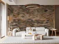 Earthy Tonal Brushstroke Motion Wall Mural