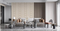 Beige Damask Stripe Heritage Wallpaper⁠