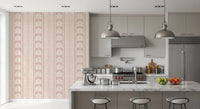 Soft Rose Vertical Floral Damask Wallpaper⁠