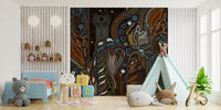 Starlit Botanical Rhythm Wall Mural