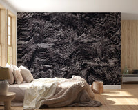 Rhythmic Grayscale Ripple Flow Wall Mural