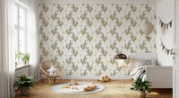 Ethereal Winged Stallions in Soft Sepia Wallpaper⁠