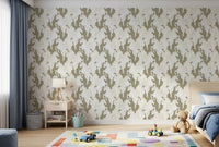 Ethereal Winged Stallions in Soft Sepia Wallpaper⁠