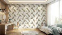Ethereal Winged Stallions in Soft Sepia Wallpaper⁠