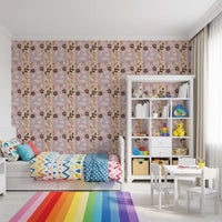 Whimsical Nature Stripe Print Wallpaper⁠