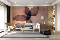 Organic Shapes Earth Tones Wall Mural