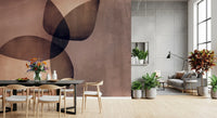 Organic Shapes Earth Tones Wall Mural