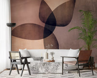 Organic Shapes Earth Tones Wall Mural