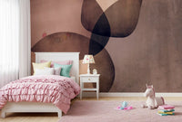 Organic Shapes Earth Tones Wall Mural