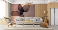 Organic Shapes Earth Tones Wall Mural