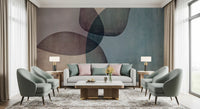 Organic Shapes Muted Tones Wall Mural