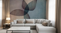 Organic Shapes Muted Tones Wall Mural