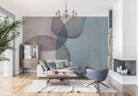 Organic Shapes Muted Tones Wall Mural