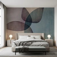 Organic Shapes Muted Tones Wall Mural