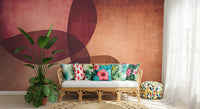 Organic Shapes Autumn Tones Wall Mural