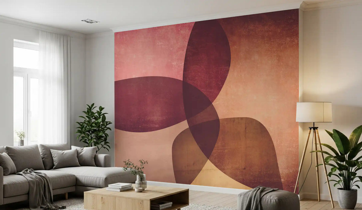 Organic Shapes Autumn Tones Wall Mural