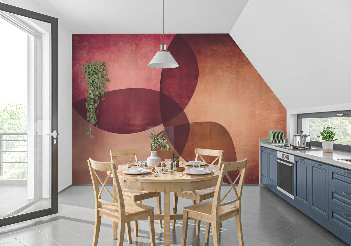 Organic Shapes Autumn Tones Wall Mural