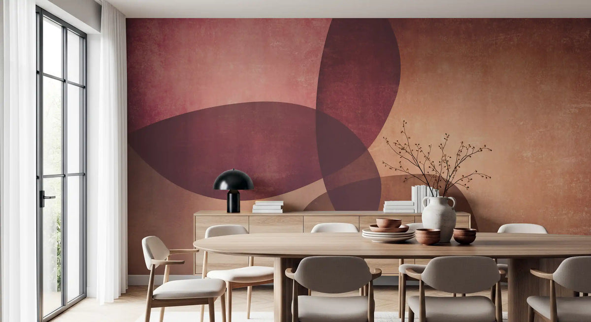 Organic Shapes Autumn Tones Wall Mural