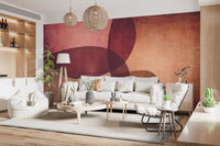 Organic Shapes Autumn Tones Wall Mural