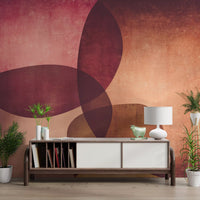 Organic Shapes Autumn Tones Wall Mural