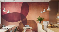 Organic Shapes Autumn Tones Wall Mural