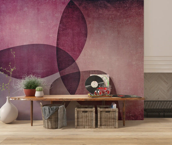 Organic Shapes Warm Tones Wall Mural