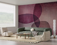 Organic Shapes Warm Tones Wall Mural