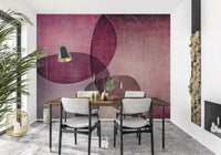 Organic Shapes Warm Tones Wall Mural