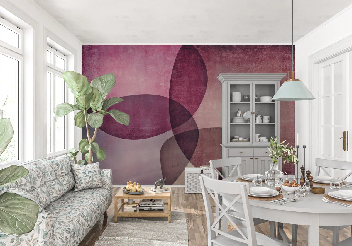 Organic Shapes Warm Tones Wall Mural