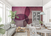 Organic Shapes Warm Tones Wall Mural