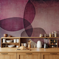 Organic Shapes Warm Tones Wall Mural